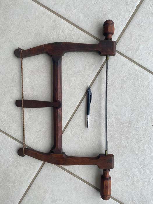 Vintage frame saw. - Looks like beech and boxwood.