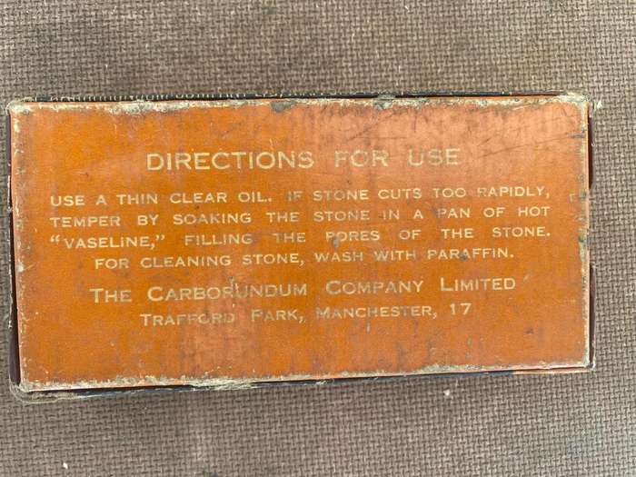 New British Made Carborundum Silicon Carbide Slipstone.  - 180 Fine.