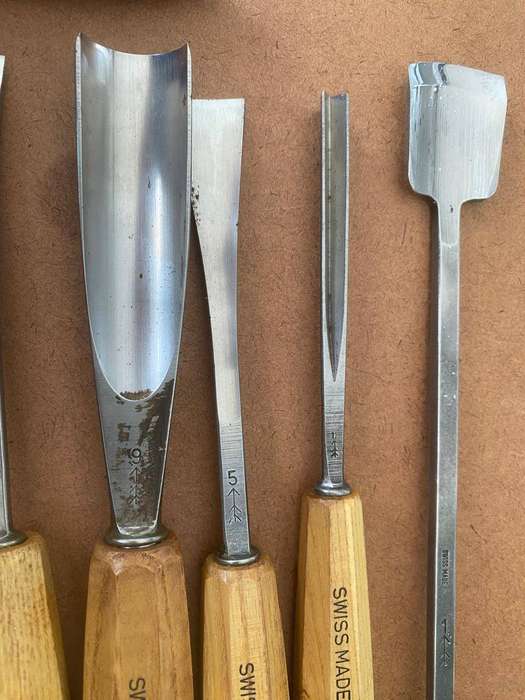 11 Swiss-made Wood Carving  Chisels.