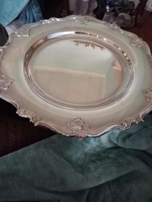 2 ANTIQUE DENEMARK EPNS TRAYS