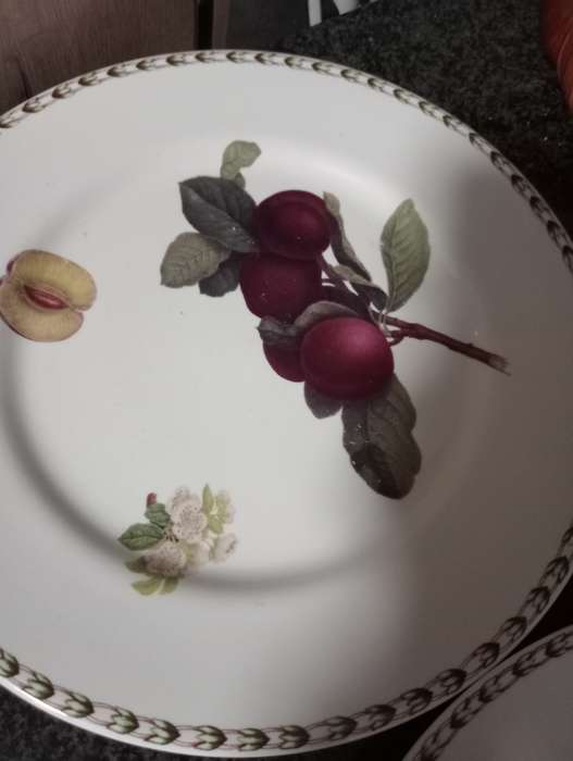 2 VINTAGE HAND PAINTED PLATES