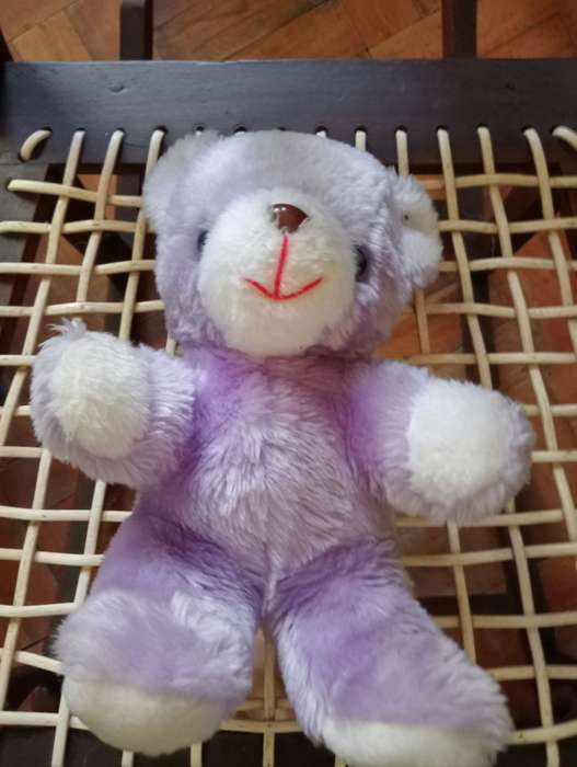 VINTAGE 30CM PURPLE STUFFED BEARLIKE NEW
