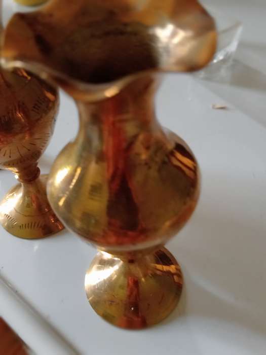 3 11CM BRASS VASES