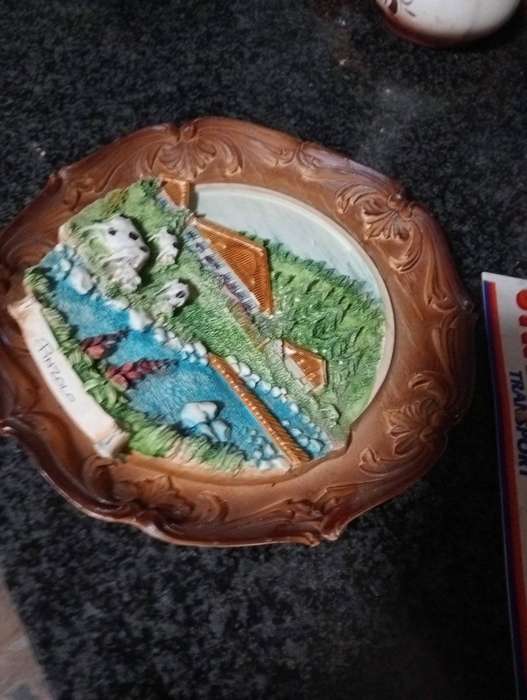 Vintage 3 dimension wall hanging plate