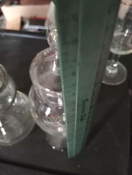 3 VINTAGE GLASS HOLDERS