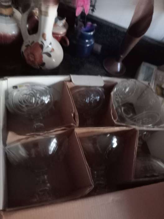 VINTAGE 6 NEW FOOTED  DESERT BOWLS IN ORIGINAL BOX