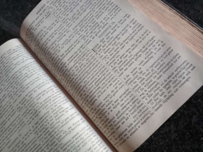 ANTIQUE 1925 NETHERLANDS BIBLE