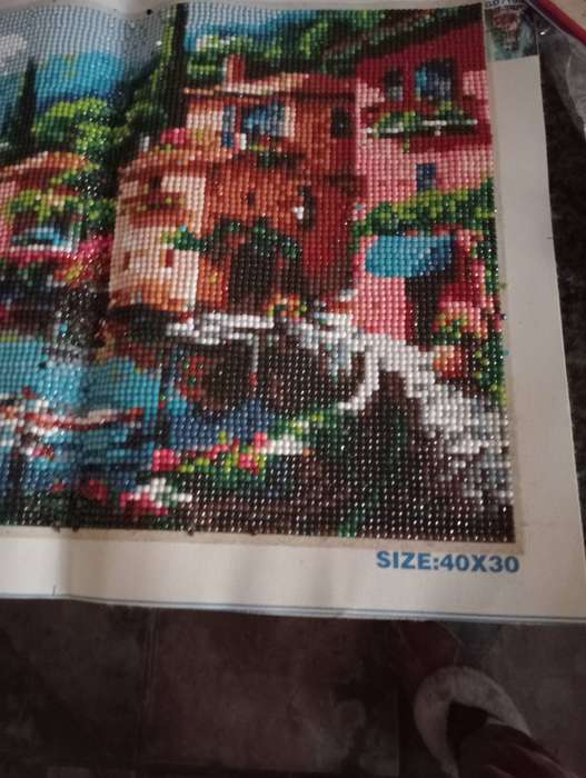 VINTAGE  BEADED TAPESTRY