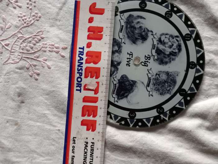 VINTAGE  BIG FIVE CLOCK FACE