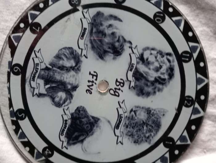 VINTAGE  BIG FIVE CLOCK FACE
