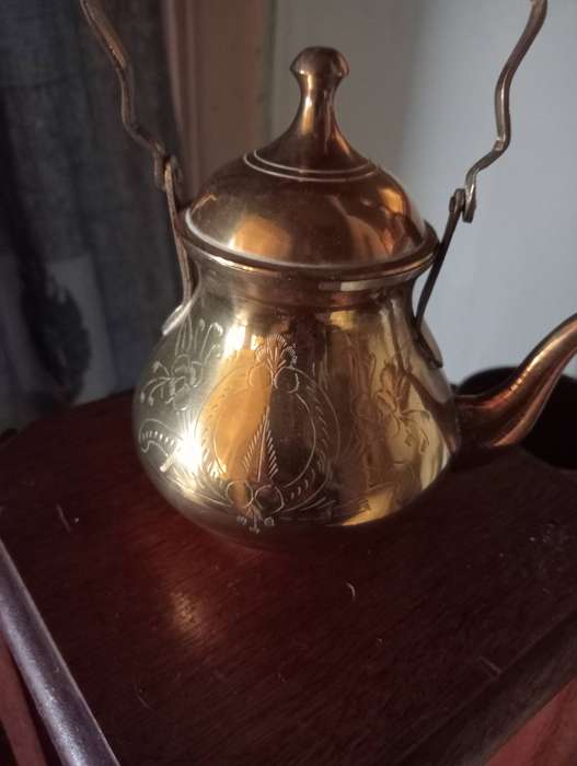 VINTAGE BRASS TEAPOT