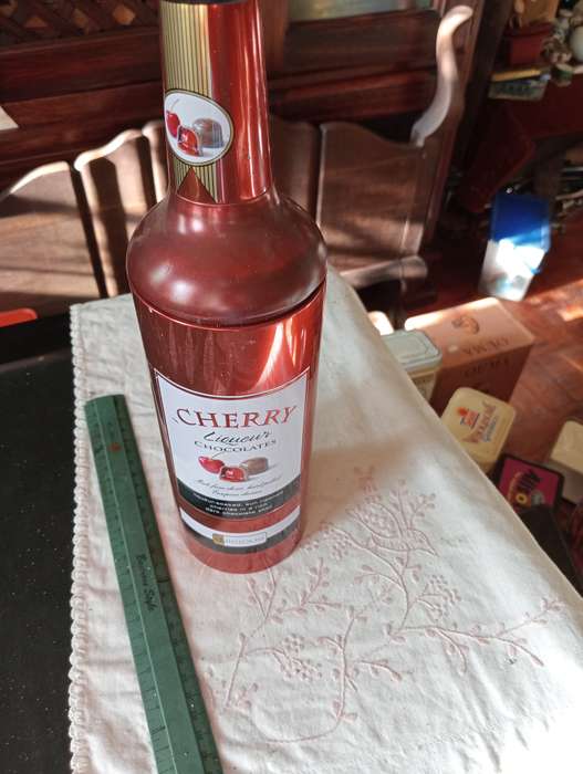 2 EMPTY CHERRY LIQUEER TINS