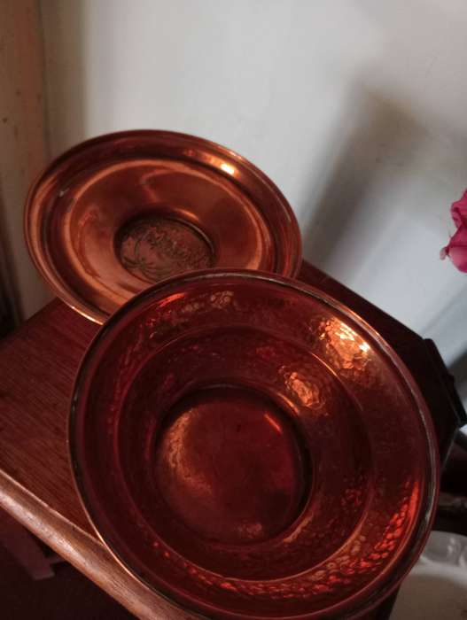 VINTAGE COPPER BUCKET WITH LID