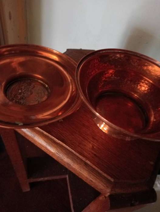 VINTAGE COPPER BUCKET WITH LID