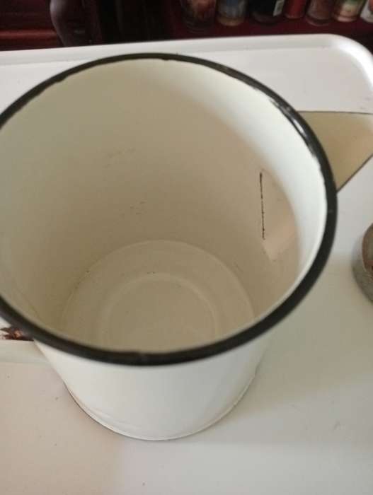 VINTAGE ENAMEL MILK JUG
