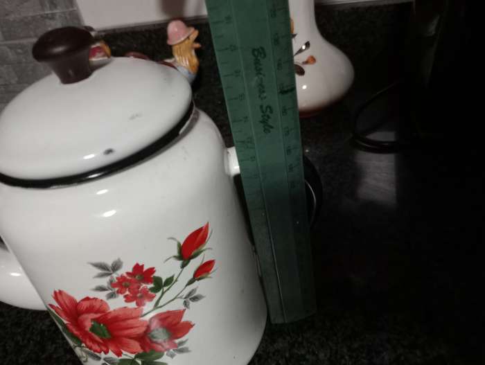 VINTAGE ENAMEL TEAPOT
