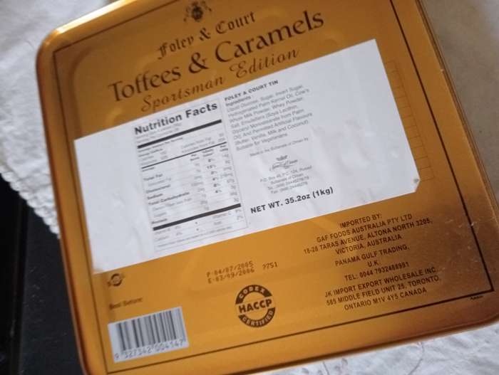 FOLEY  AND COURT TOFFEES AND CARAMEL