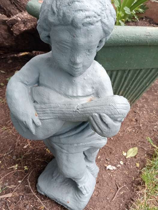 VINTAGE GARDEN BOY  STATUE