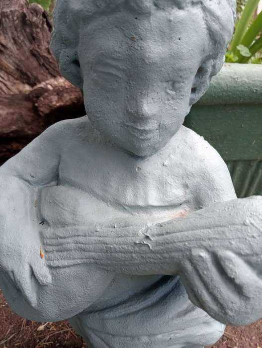 VINTAGE GARDEN BOY  STATUE