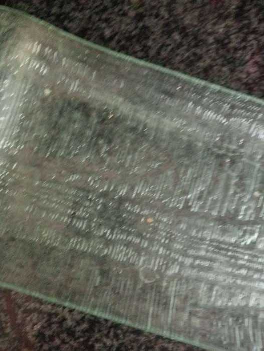 VINTAGE GREEN GLASS PLATTER