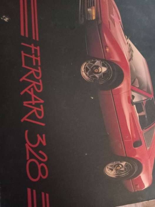 PHOTO FERRARI 328 ON HARDBOARD
