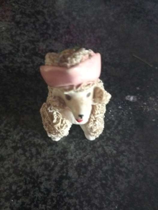 VINTAGE POODLE PORCEAIN  ORNAMENT