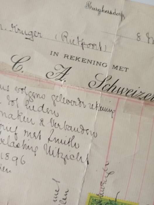 ANTIQUE PURCHASE DOCUMENT FOR  AM KRUGER FOR  THE FARM UITZICHT YEAR  1897