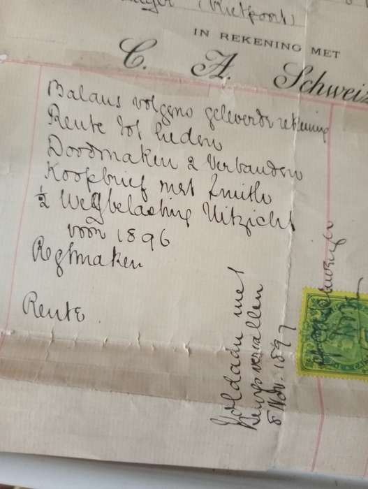 ANTIQUE PURCHASE DOCUMENT FOR  AM KRUGER FOR  THE FARM UITZICHT YEAR  1897
