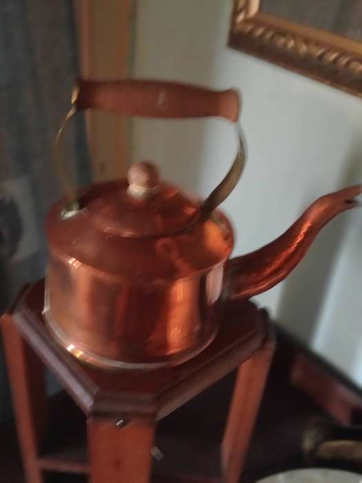 VINTAGE RED COPPER KETTLE