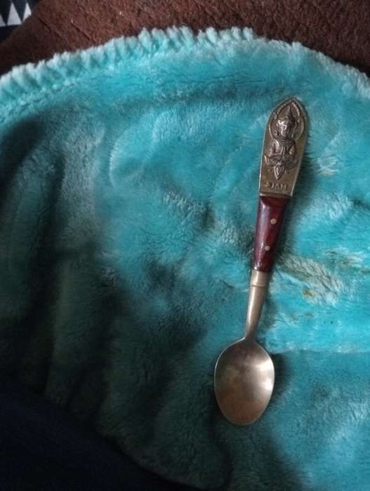 VINTAGE SIAM THAILAND BRASS SPOON