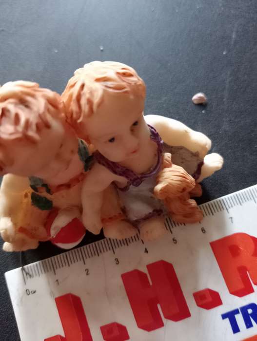 VINTAGE SMALL BABY BOY AND GIRL ORNAMEN