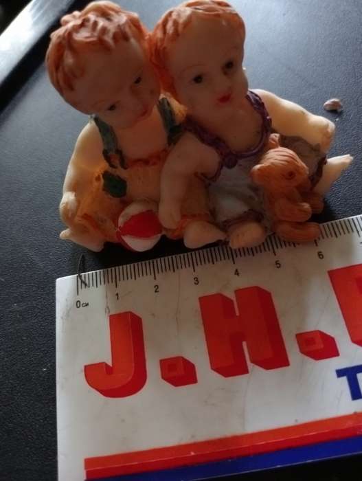 VINTAGE SMALL BABY BOY AND GIRL ORNAMEN