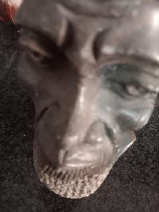 VINTAGE  SOAPSTONE CARVING OF AN OLD MAN