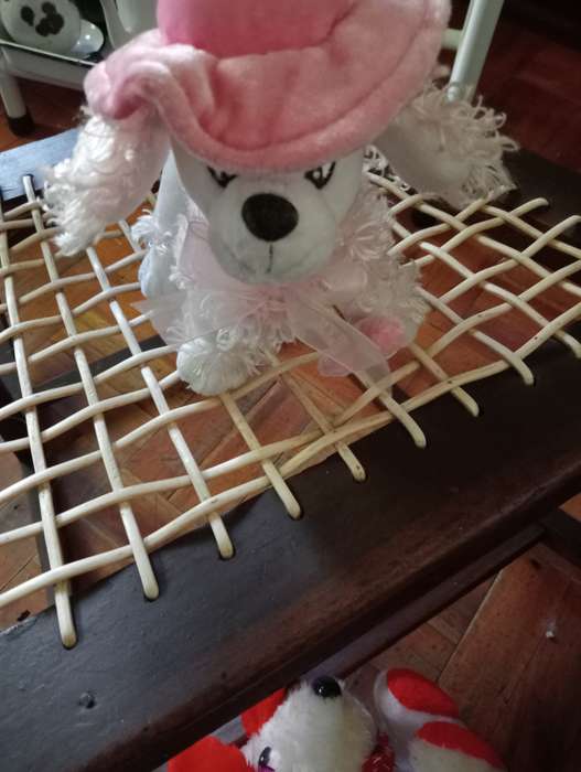 STUNNING STUFFED  DOG DOLL PINK HAT
