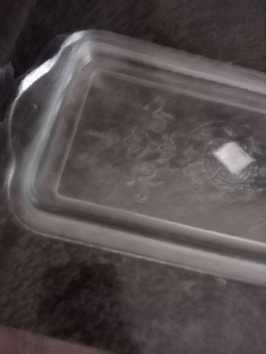 VINTAGE THICK GLASS PLATTER