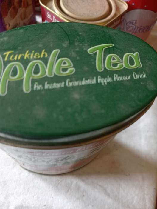 VINTAGE TURKISH APPLE CIDER TIN