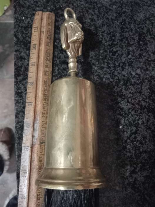 VINTAGE BRASS FIREPLACE BRUSH