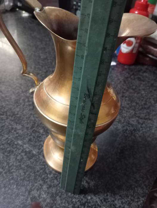 VINTAGE DETAILED BRASS JUG