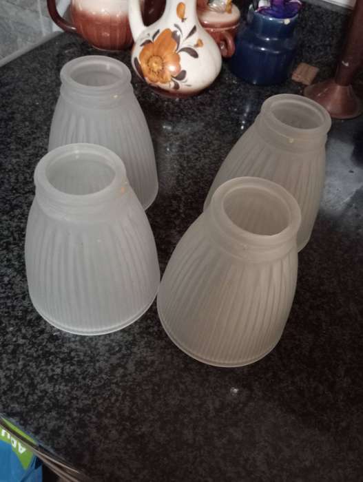 VINTAGE BRASS CEILING LIGHT 4 ARMS AND SHADES WITH BLADES