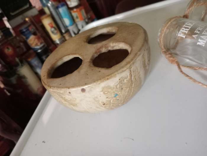 VINTAGE POTTERY CANDLE HOLDER