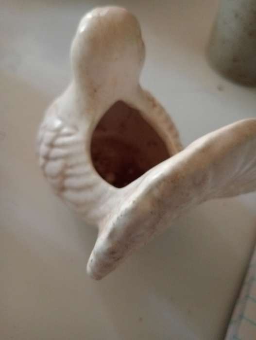 VINTAGE SMALL DOVE FLOWER ORNAMENT