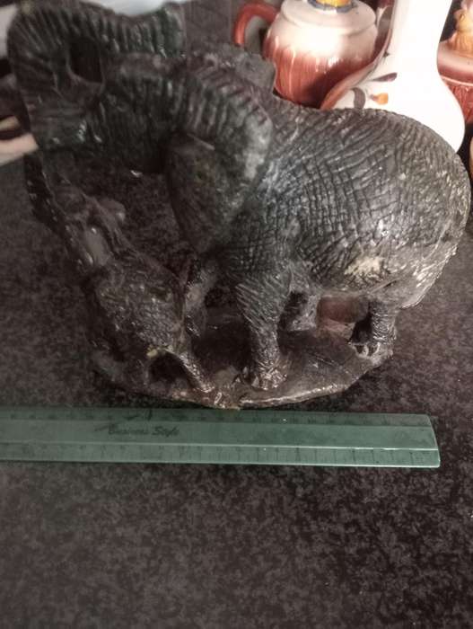 Vintage hand sculpture Elephants