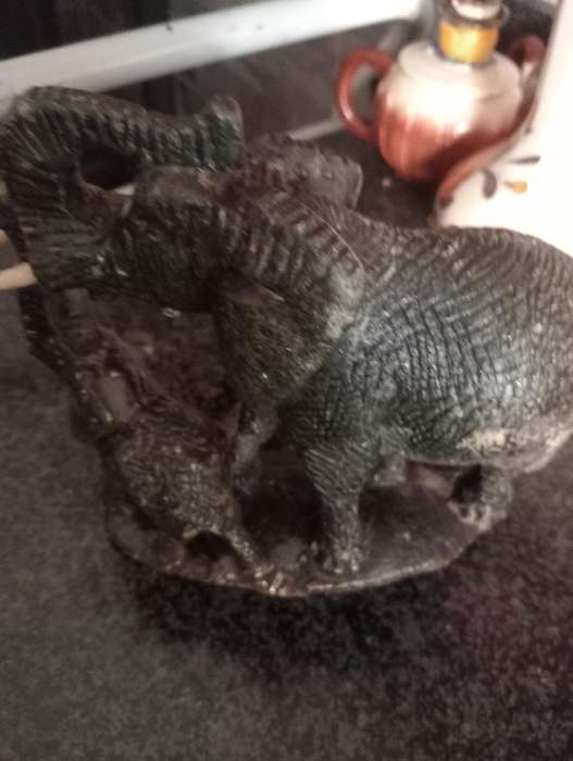 Vintage hand sculpture Elephants
