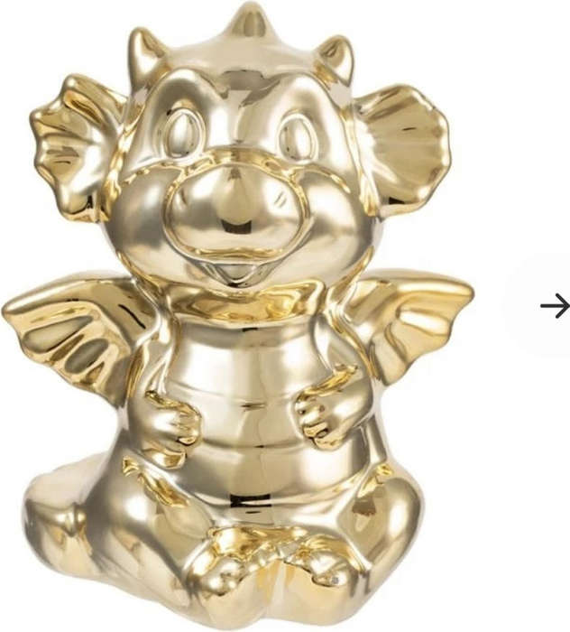 Golden Baby Dragon Piggy Bank