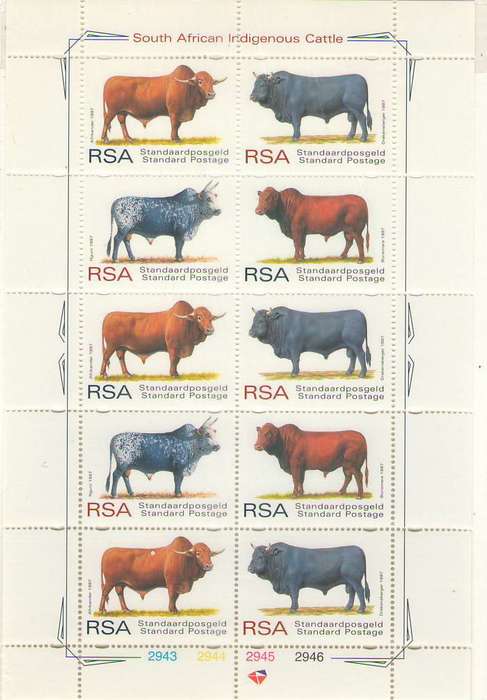 1056-1059 INDIGENOUS CATTLE FULL SHEET UMM