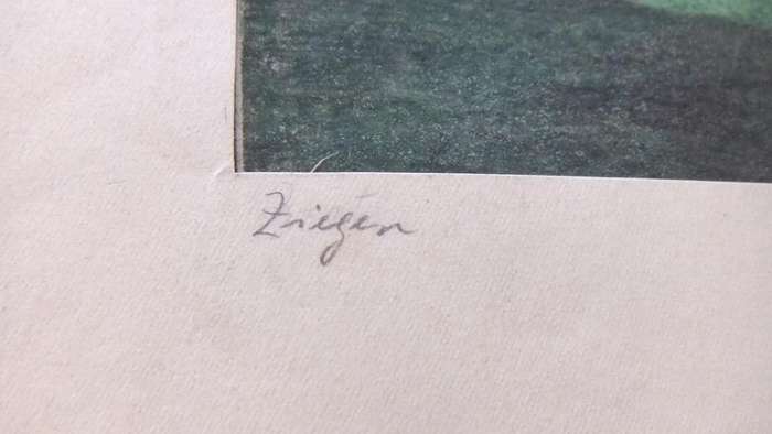 An original hand print by international artist Hedwig Brecher Eibuschitz
