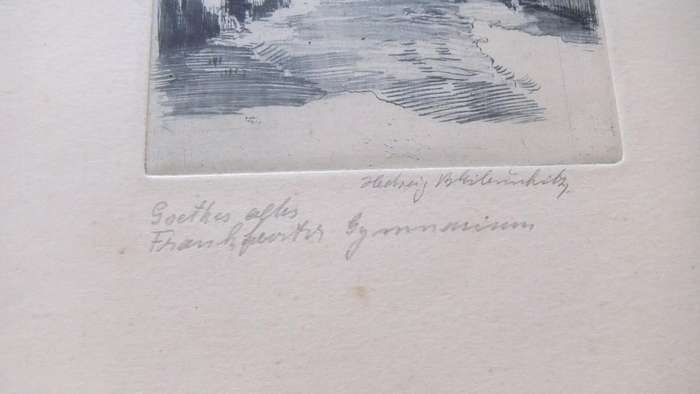 An original etching by international artist Hedwig Brecher Eibuschitz