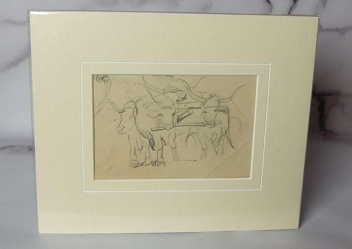 An original pencil sketch by international artist Hedwig Brecher Eibuschitz " animal study "