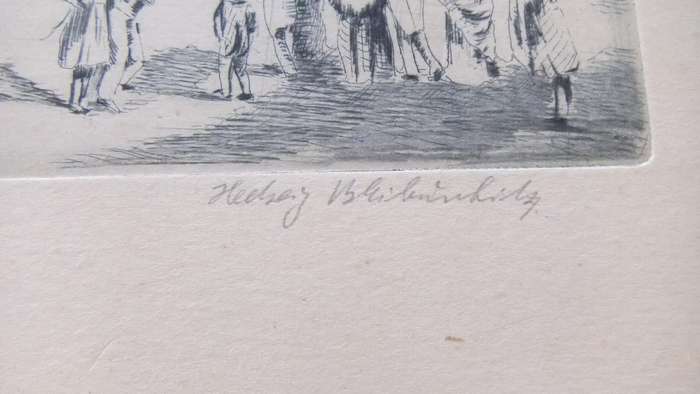 An original etching by international artist Hedwig Brecher Eibuschitz