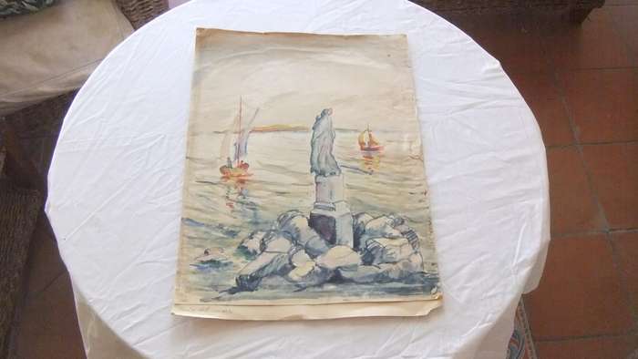 An original watercolour painting by international artist Hedwig Brecher Eibuschitz